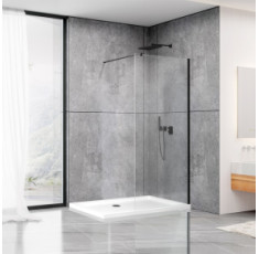 купить недорого Душова стінка DUSEL Walk-In WL171В Black Matt 1200*2000 (8мм)
