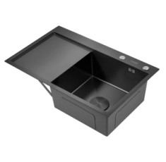 купить недорого Кухонная мойка из нержавеющей стали SS304 DS50963-1LNB 630*500*230 Left (Nano Black)