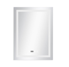 купить недорого Дзеркало Qtap Mideya 700х800 з LED-підсвічуванням Touch, з антизапотіванням, з годинником, димером, рег. яскравості QT2078DCF7080W