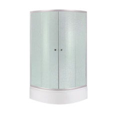 купити недорого Душевая кабина Latwa SC80x80.SAT.MID.FR полукруглая, стекло Frost 4 мм + Душевой поддон KAPIELKA ST80x80x26 с панелью Lidz (LLSC8080SATMIDFR2SET)