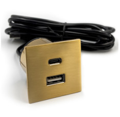 купити недорого Мебельная USB розетка ASA VersaPick type A+C золото (060.29Z.00048)