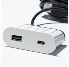 купити недорого Вбудований USB-зарядний порт ASA Plastici VersaPick 060.29Z.00059 колір матовий білий RAL9010