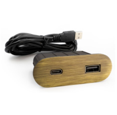 купити недорого Вбудований USB-зарядний порт ASA Plastici VersaPick 060.29Z.00063 кольору зістарена бронза