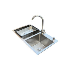 купити недорого Комплект: Мойка кухонная Romzha Arta U-730SDN (A) + Смеситель (RO47800)