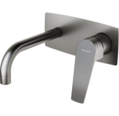 купити недорого Смеситель для раковины скрытого монтажа с изливом 16 см GENEBRE KLOE Brushed Metal Графит 69131345266