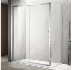 купити недорого Душова кабіна DUSEL A-517 150х80х195 розсувна, профіль хром, скло прозоре (A51715080)