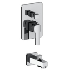 купити недорого Змішувач для ванни прихованого монтажу з виливом Volle SOTA cromo 1538.100301