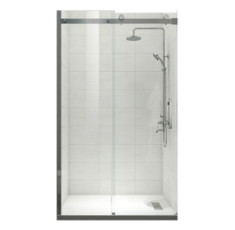 купити недорого Двери в нишу Koer SR SD01-120x200-TR-07 прозрачное стекло Easy Clean 8мм, графит (KR5378)