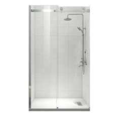 купити недорого Двери в нишу Koer SR SD01 120x200 см, прозрачное стекло, никель (KR5379)