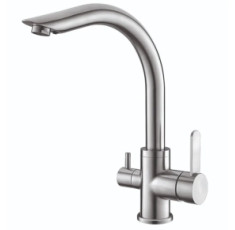 купити недорого Змішувач для кухні з виходом для питної води Koer KI-72019-02 (з нерж. сталі) (KR4796)