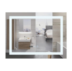 купити недорого Дзеркало Mixxus WARM MR02-90x70 з LED Touch, Anti-fog, димером, рег. яскравості, годинником (MI6673