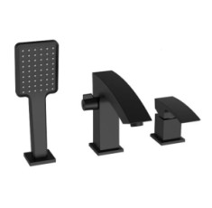 купити недорого Змішувач на борт ванни Koer KB-43007-05 3 отвори (Чорний матовий) (KR3453)