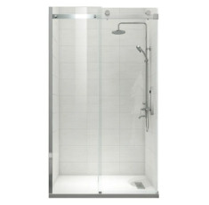 купити недорого Двери в нишу Koer SR SD01-140x200-TR-01 прозрачное стекло Easy Clean 8мм, хром (KR5380)