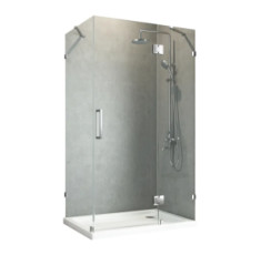 купити недорого Боковая стенка для душевой кабины Koer SR SW04-90x200-TR-01 прозрачное стекло Easy Clean 10мм, хром (KR5390)