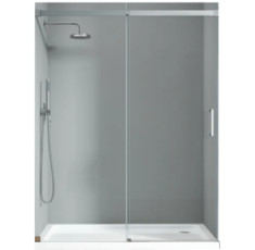 купити недорого Дверь в нишу Koer SR SD02 120x200 см прозрачное стекло Easy Clean 8мм, хром (KR5384)