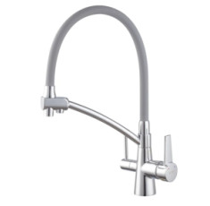 купити недорого Кухонный смеситель KOER KB-72003-01 (KR3375) с силиконовым изливом и выходом для питьевой воды