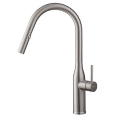 купити недорого Кухонный смеситель KOER KI-70004-02 с выдвижным изливом (нерж. сталь) (KR3385)