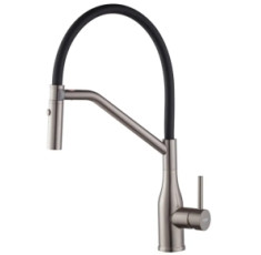 купити недорого Смеситель для кухни Koer KI-70026-07 с гибким черным изливом (KR5211)