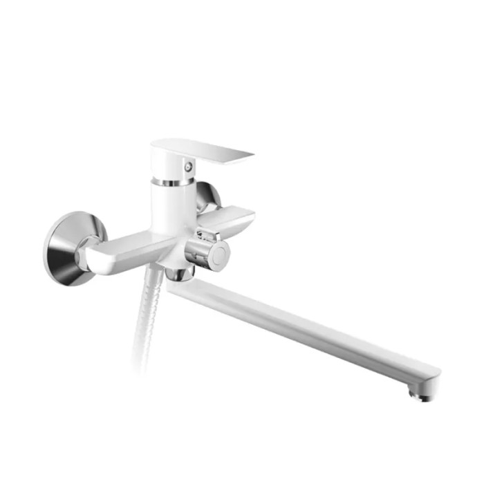 Смеситель для ванны HAIBA ALEX 006 EURO WHITE-CHROME (HB9567)