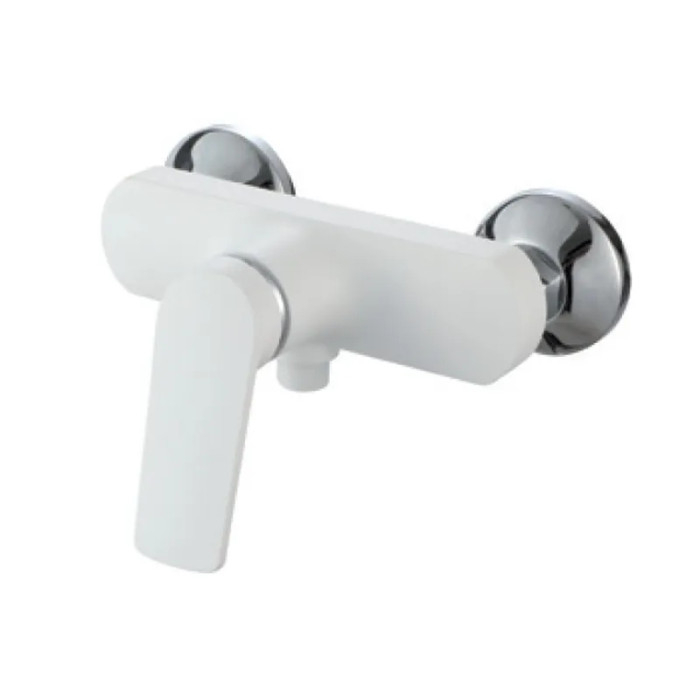 Смеситель для душевой кабины Plamix Lucas-003 SET White с шлангом, лейкой и кронштейном (PM0711)