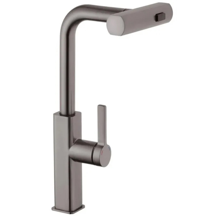 Змішувач для кухні Mixxus Premium HAMMER 014 GRAPHITE з висувним виливом (MI6955)