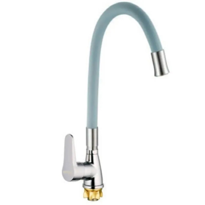 Змішувач для кухні Mixxus SOP4-146 Reflector Gray із сірим силіконовим виливом (MI6492)
