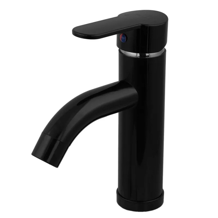 Змішувач для умивальника Plamix Raul-001-B Black (PM0654)