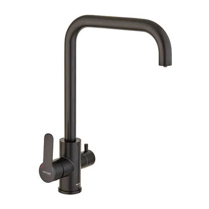 Змішувач для кухні Mixxus DAX-021-G Black (нерж. сталь) з вих. для пит. води (MI6078)