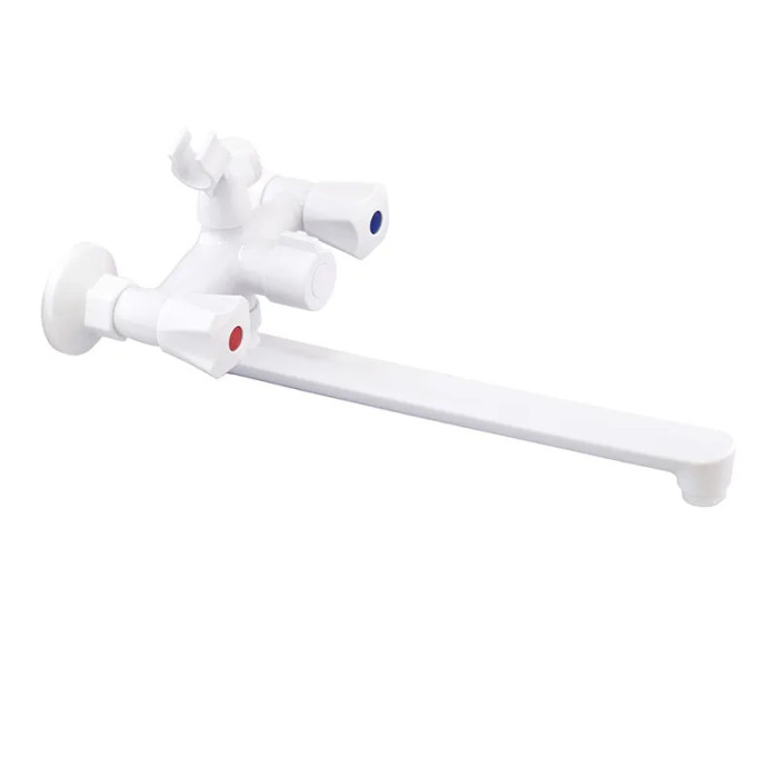 Змішувач для ванни Plamix Omega-140 Euro White (PM0648)