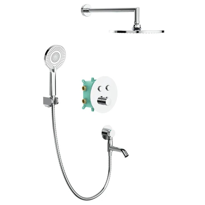 Встроенная душевая система с термостатом Koer KB-67012-01 (Хром) (KR4728)