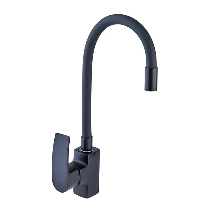 Смеситель для кухни Mixxus Magnum 011 (Nut) Black Refl.Black высокий с гибким изливом (MI6199)