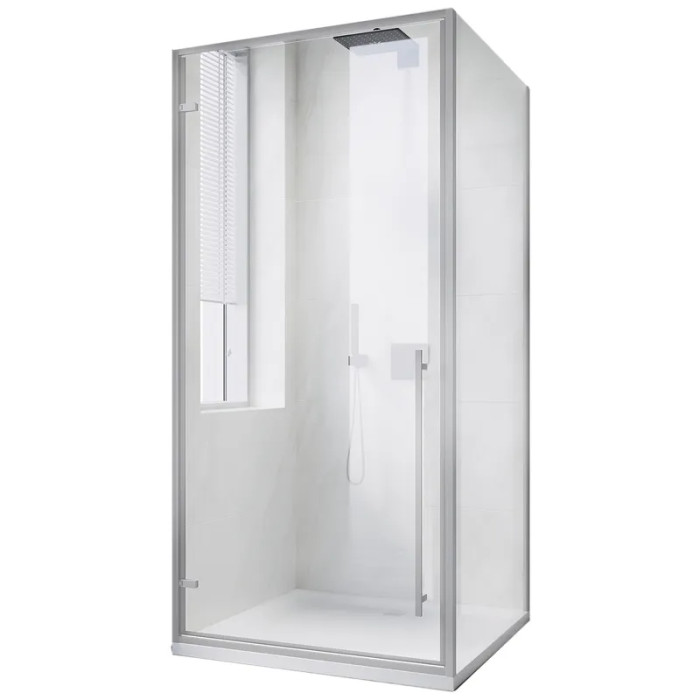 Душевая кабина Koer SR SC08 90x90x200 см без поддона, прозрачное стекло Easy Clean, хром (KR5371)
