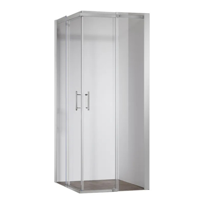 Душевая кабина Koer SR SC03 100x100x200 см без поддона, прозрачное стекло Easy Clean 6 мм, хром (KR5357)