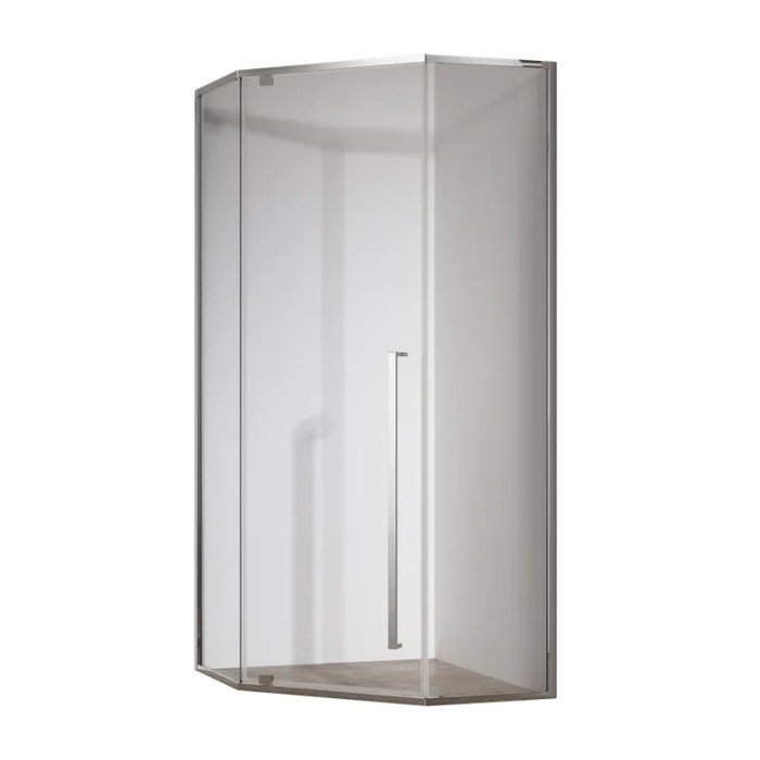 Душевая кабина без поддона Koer SR SC06 100x100см прозрачное стекло Easy Clean 8мм, хром (KR5365)