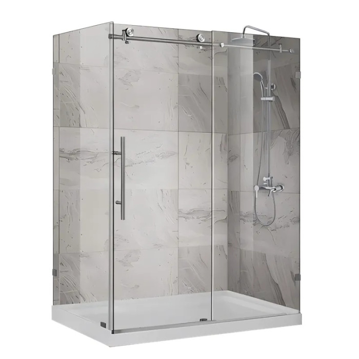 Душова кабіна без піддону Koer SR SC07-120x90x200-TR-01 прозоре скло Easy Clean 8мм, хром (KR5370)