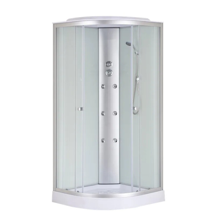 Душевой бокс Mixxus STRONG SBH02-90x90x215-FB SATIN, гидромассаж, низкий поддон  (MI6890)