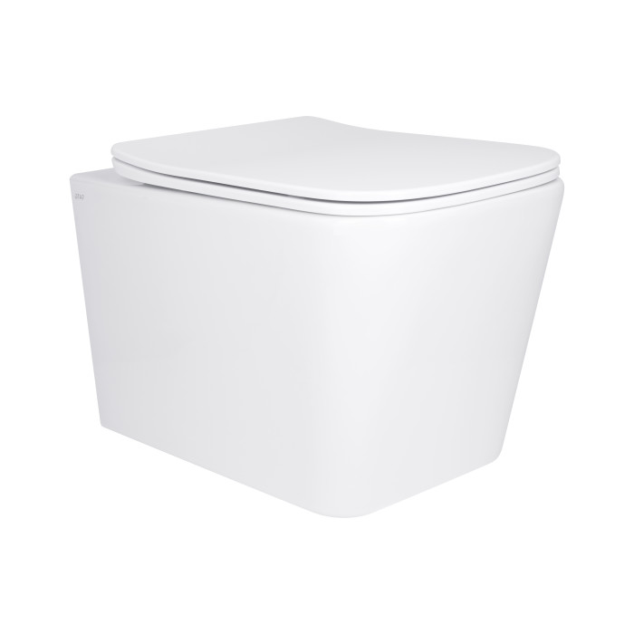 Унітаз підвісний Qtap Tern Ultra Quiet безобідковий Slim Duroplast Soft-close (QT17332303AW)