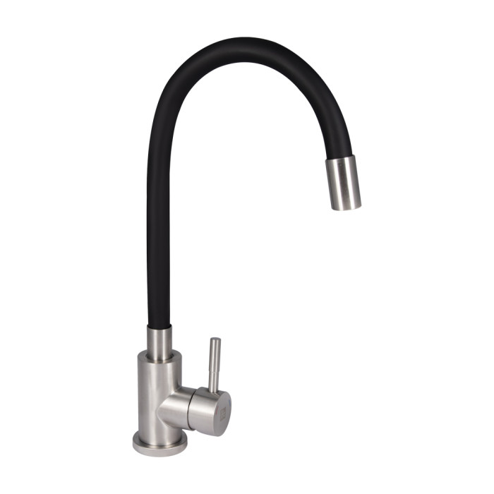 Змішувач для кухні Lidz Aria 015F3 з гнучким виливом (k35) Black (LDARI015F3BLA43364)