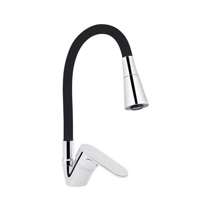 Змішувач для кухні Lidz Tani 008F3 з гнучким виливом (k40) LDTAN008F3BCR39484 Chrome/Black