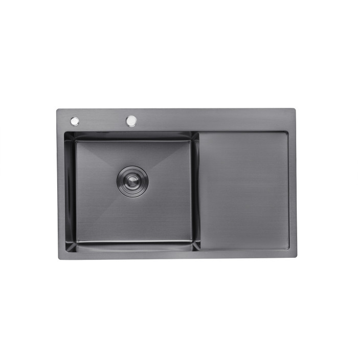 Кухонна мийка Kroner KRP Schwarze - 7849LHM PVD (3.0/1.0 мм)