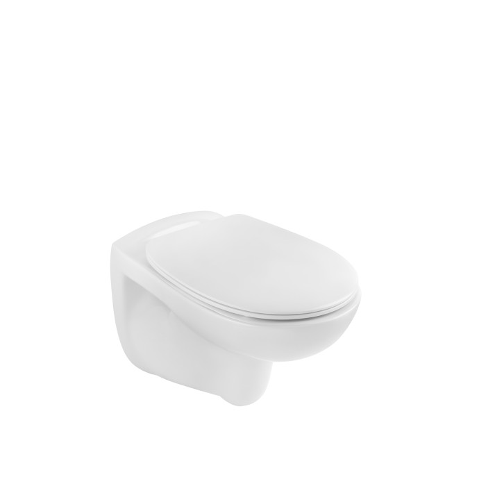 Унітаз підвісний безобідковий Kroner Oker WHI533536 RIMLESS з сидінням (KO533536WHIR)