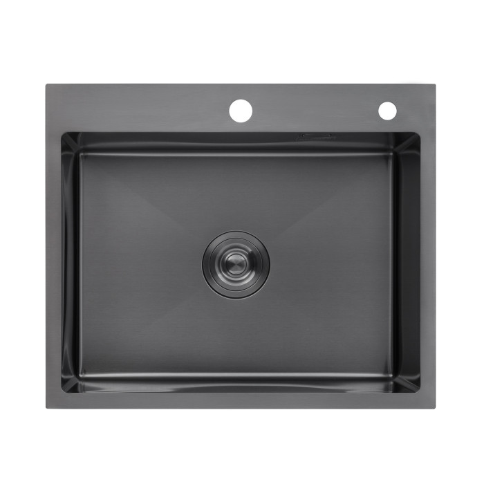 Кухонна мийка Kroner KRP Schwarze - 6050HM PVD (3.0/1.0 мм)