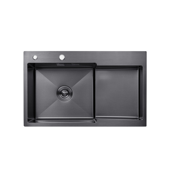 Кухонна мийка Kroner KRP Schwarze - 7848LHM PVD (3.0/1.0 мм)