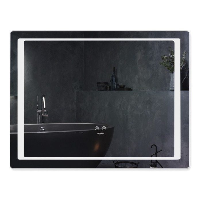 Зеркало Kroner KRP Spiegel HR2-9070 с LED-подсветкой и антизапотеванием 90*70 см