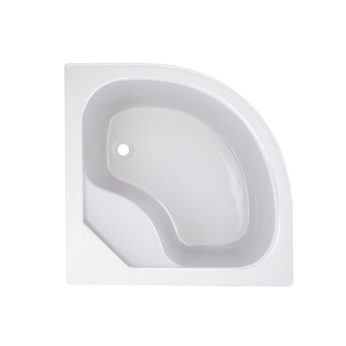 Душевой поддон Lidz KAPIELKA ST80x80x41 см высокий, полукруглый, с панелью (LKAST808041)