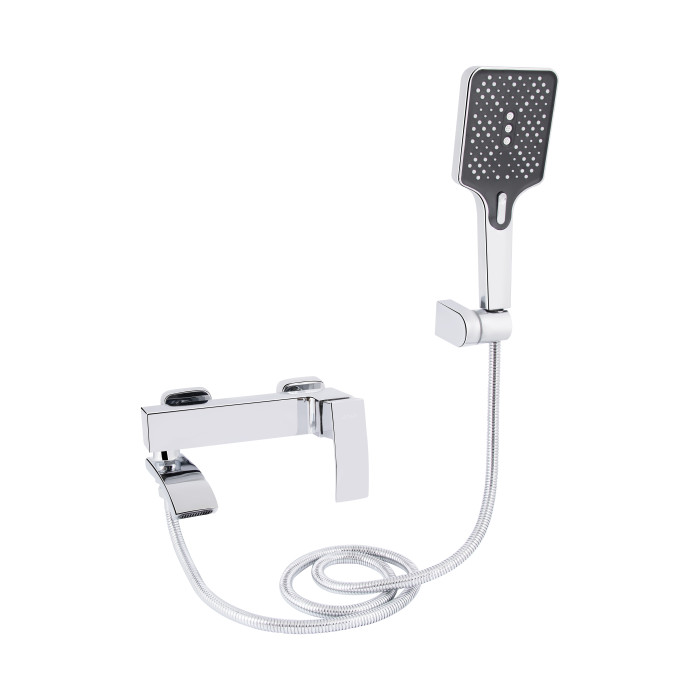 Смеситель для ванны Qtap Swan Cascada с душем хром (QTSWA260CRM45565)