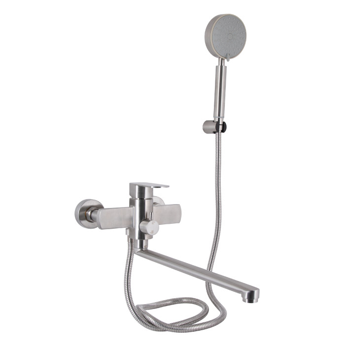 Смеситель для ванны Lidz Luna 005 с душем (k35) Nickel LDLUN005NKS46093