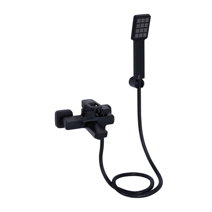 Смеситель для ванны Lidz Wawel 006 Black (LDWAW006BLA45393) с душевым гарнитуром