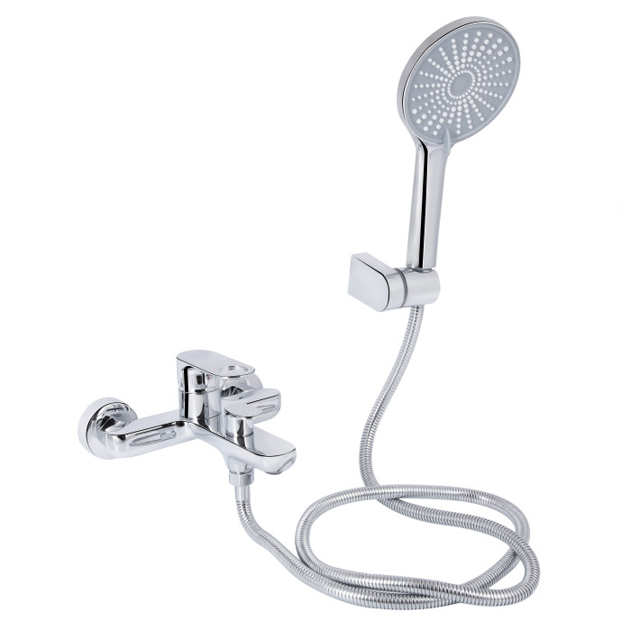Смеситель для ванны Qtap Jay (с душ. гарнитуром) QTJAY259CRM45541 Хром