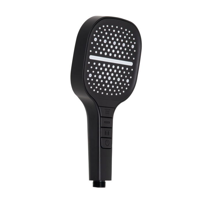 Лейка для ручного душа Qtap Rucni 130x130 мм Black Matt (QTRUC125BLM45957)